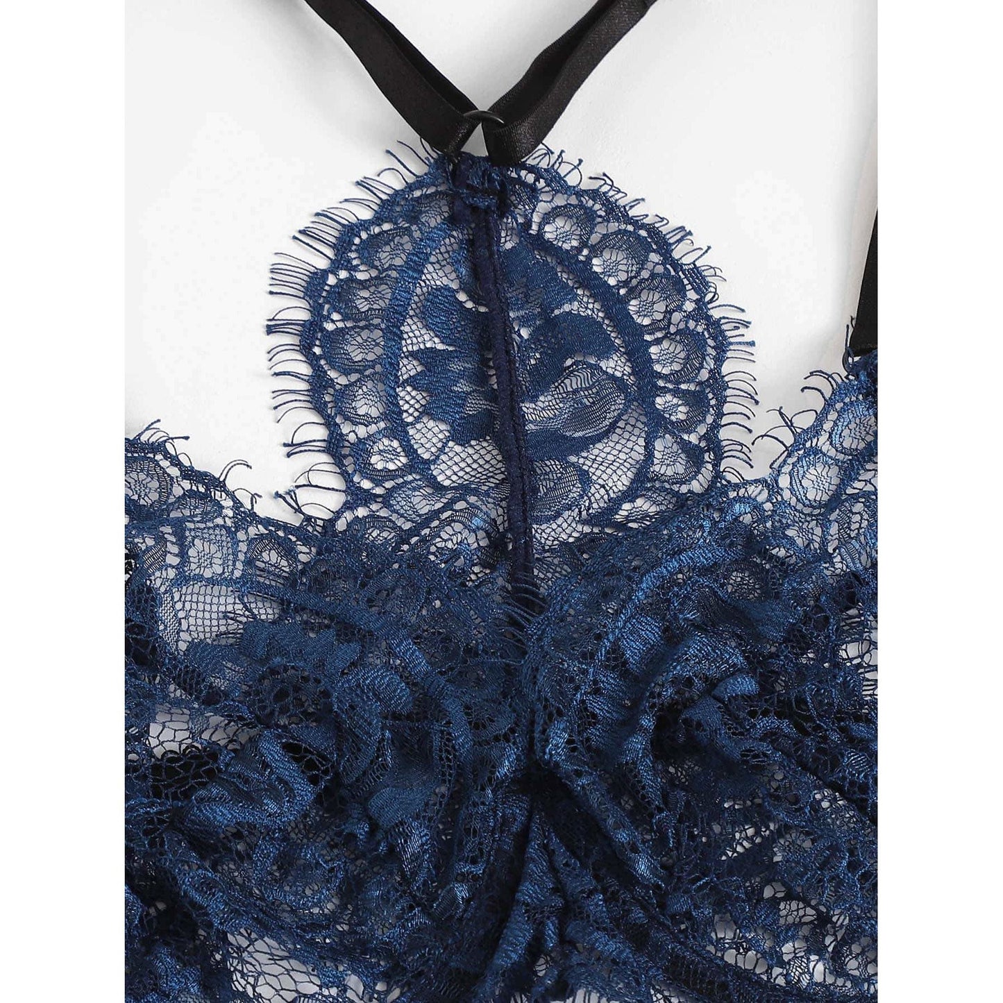 Eyelash Lace Garter Lingerie Set