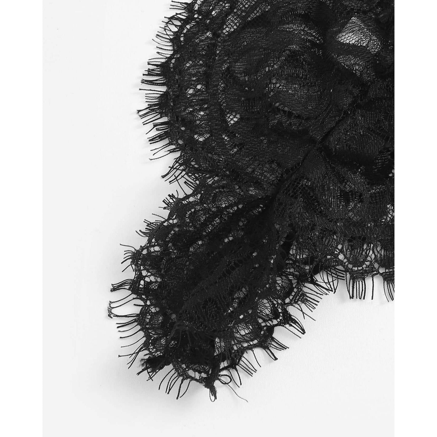 Eyelash Lace Garter Lingerie Set