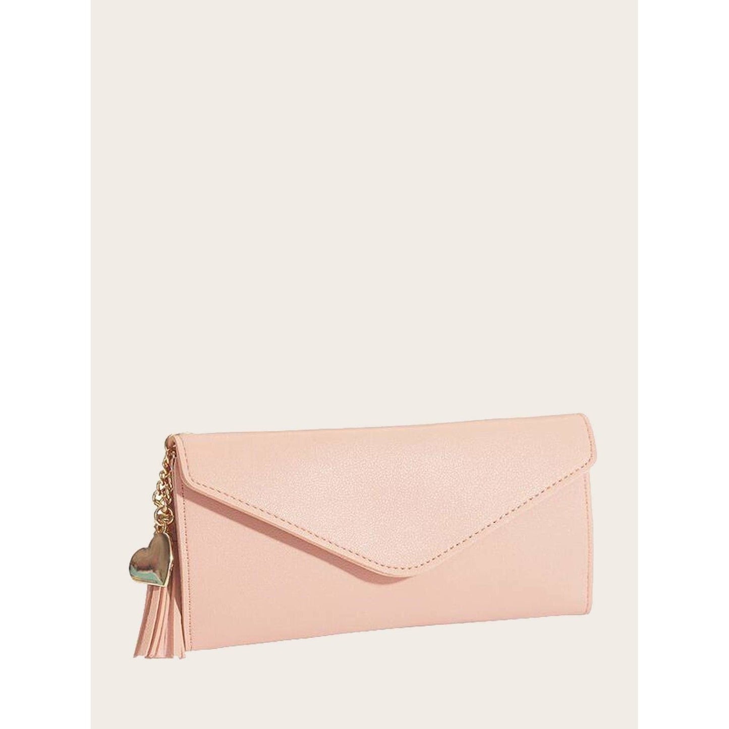 Tassel Decor Fold Over Purse