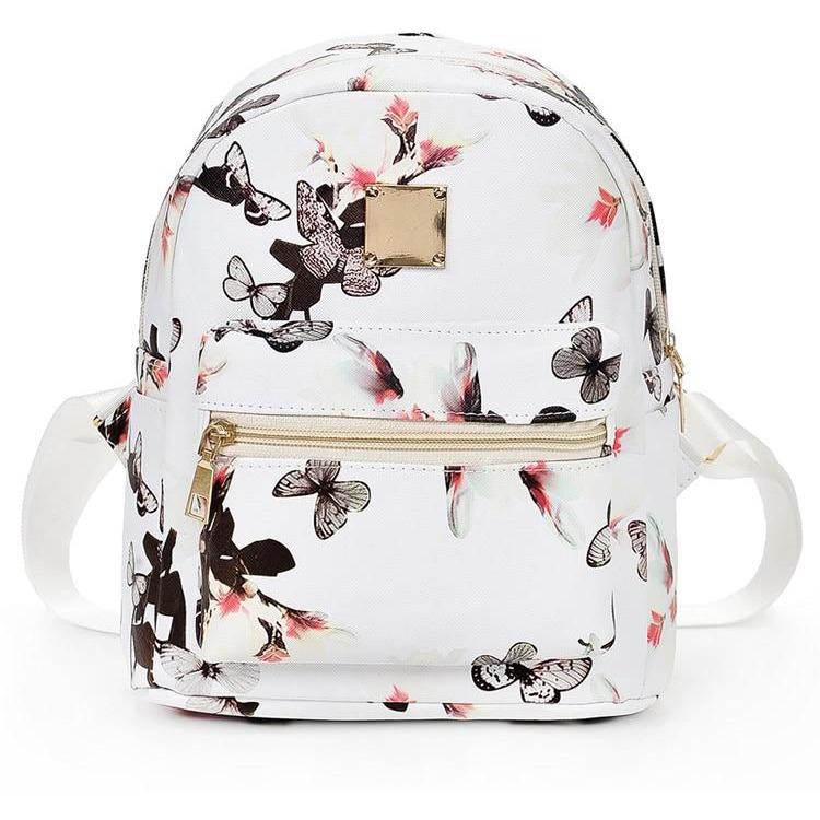 Vintage Flower Print Backpack