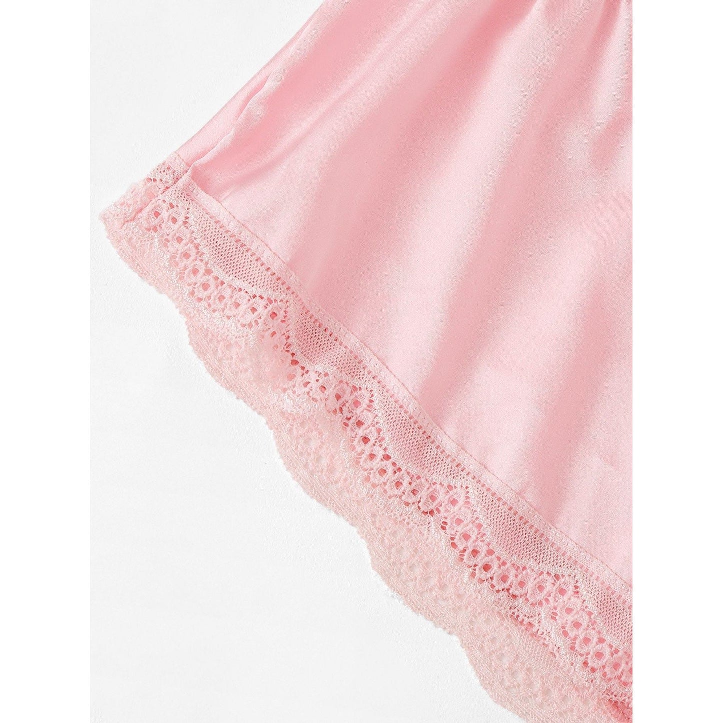 Lilly Lace Frill Trim Cami Pajama Set