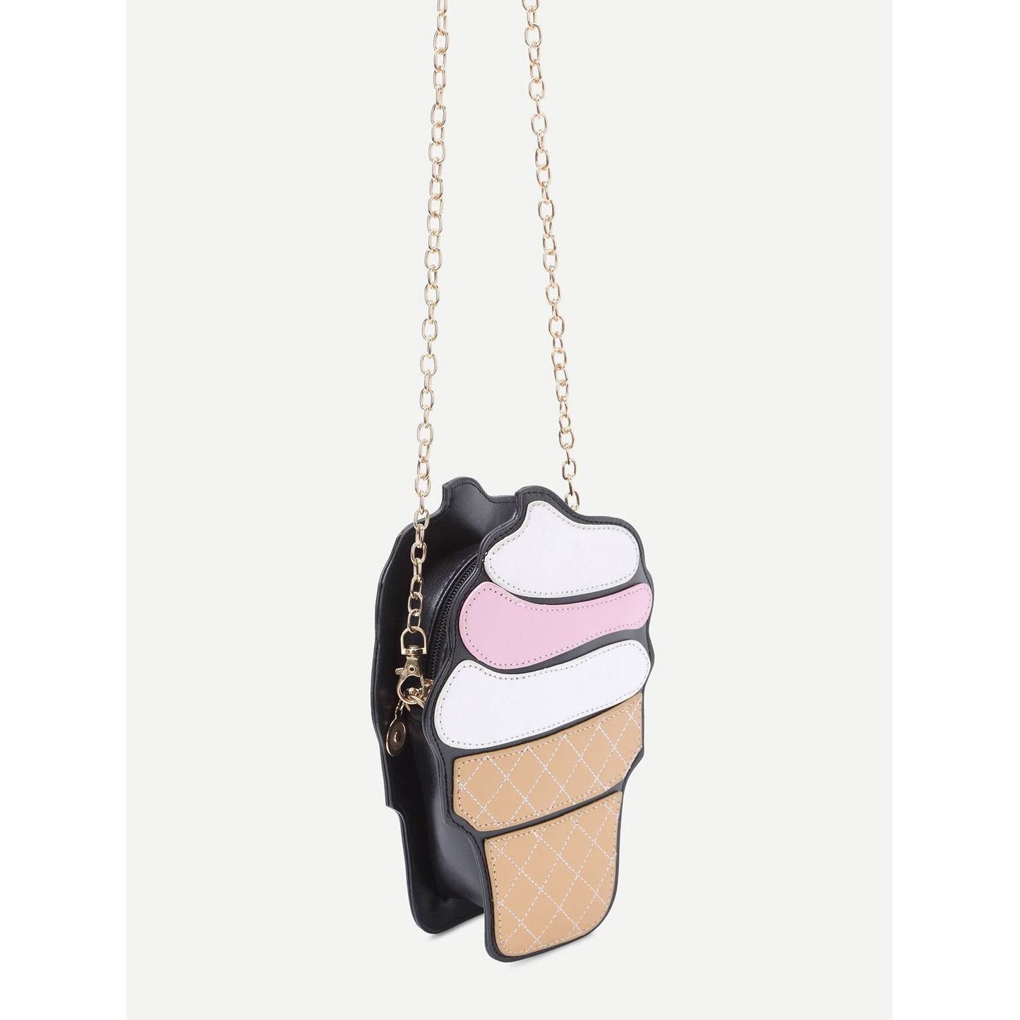 Ice Cream Shaped Crossbody Chain Bag