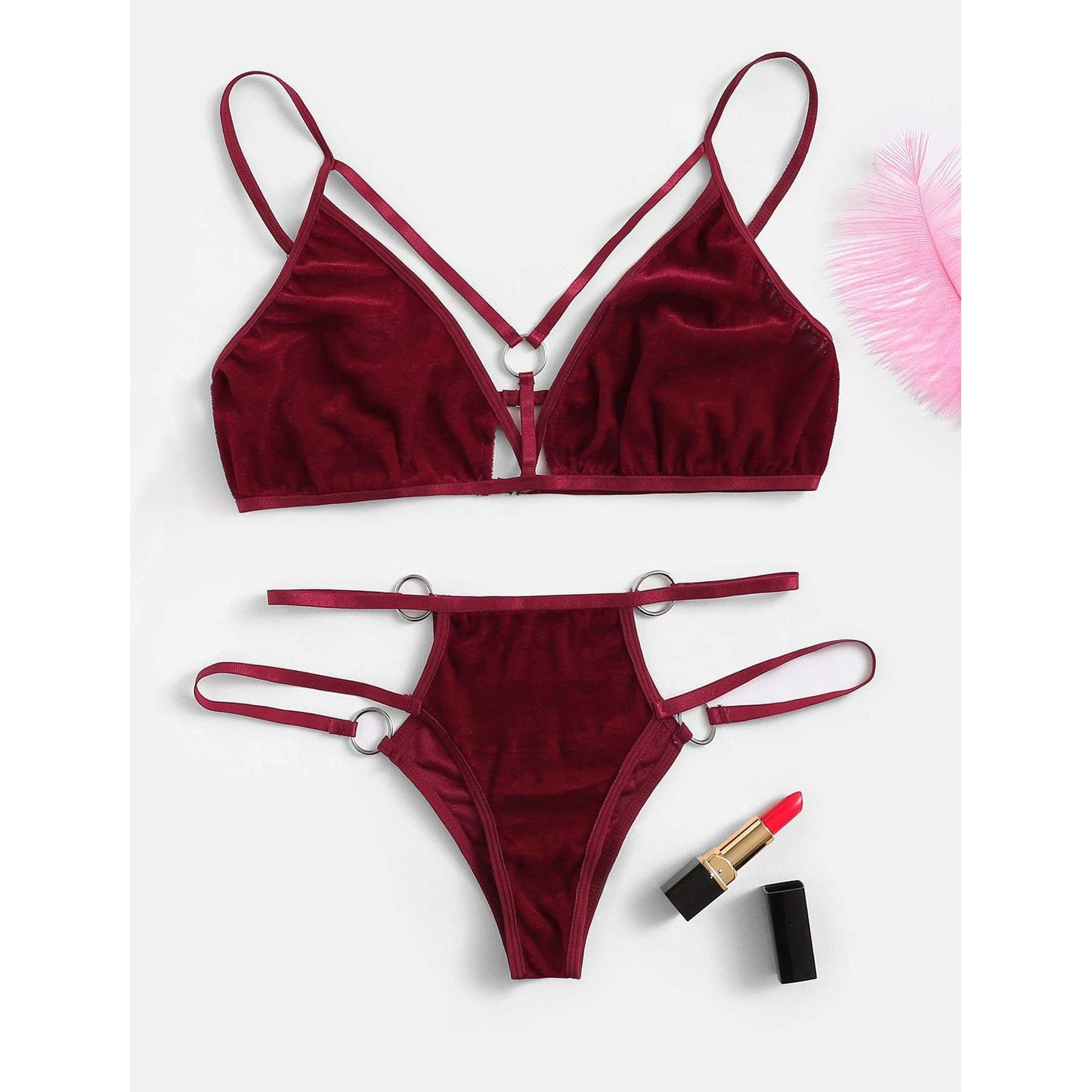Devine Velvet Lingerie Set