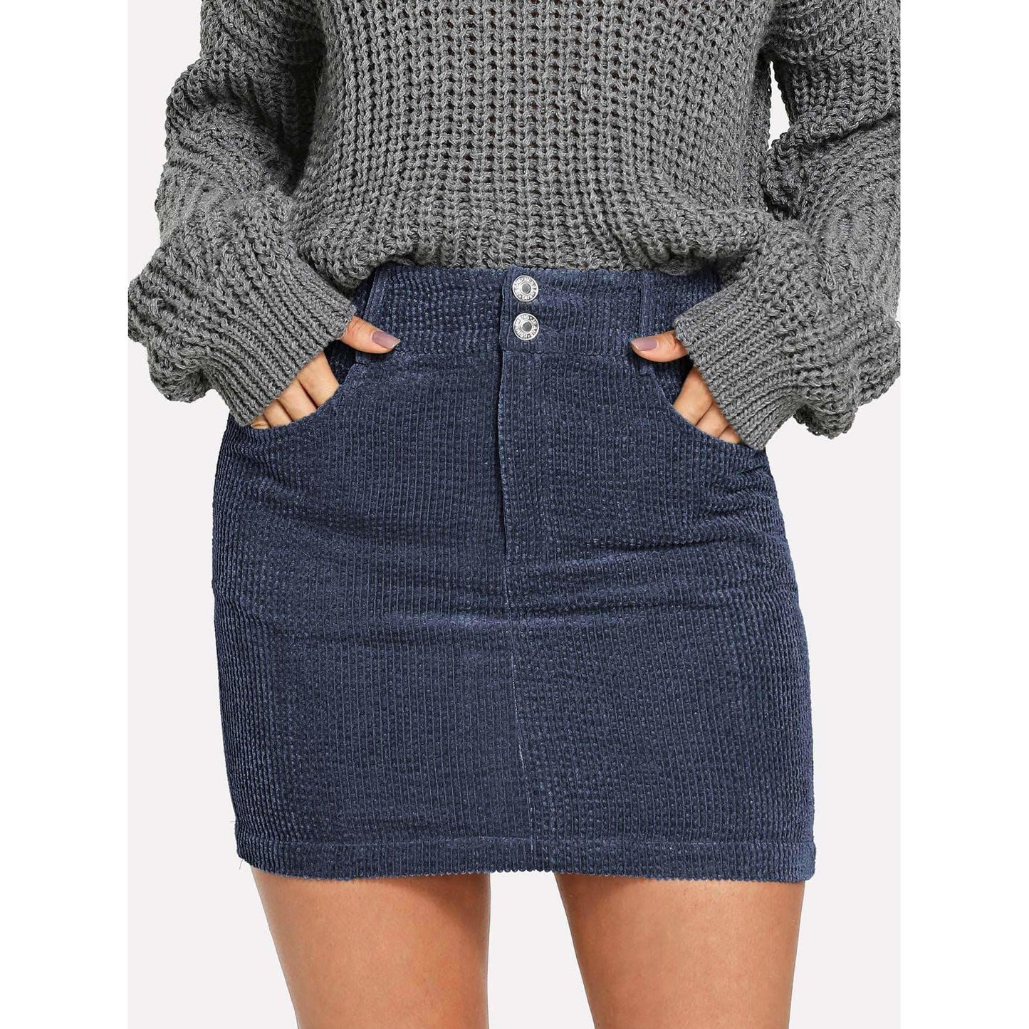 Corduroy Bodycon Skirt