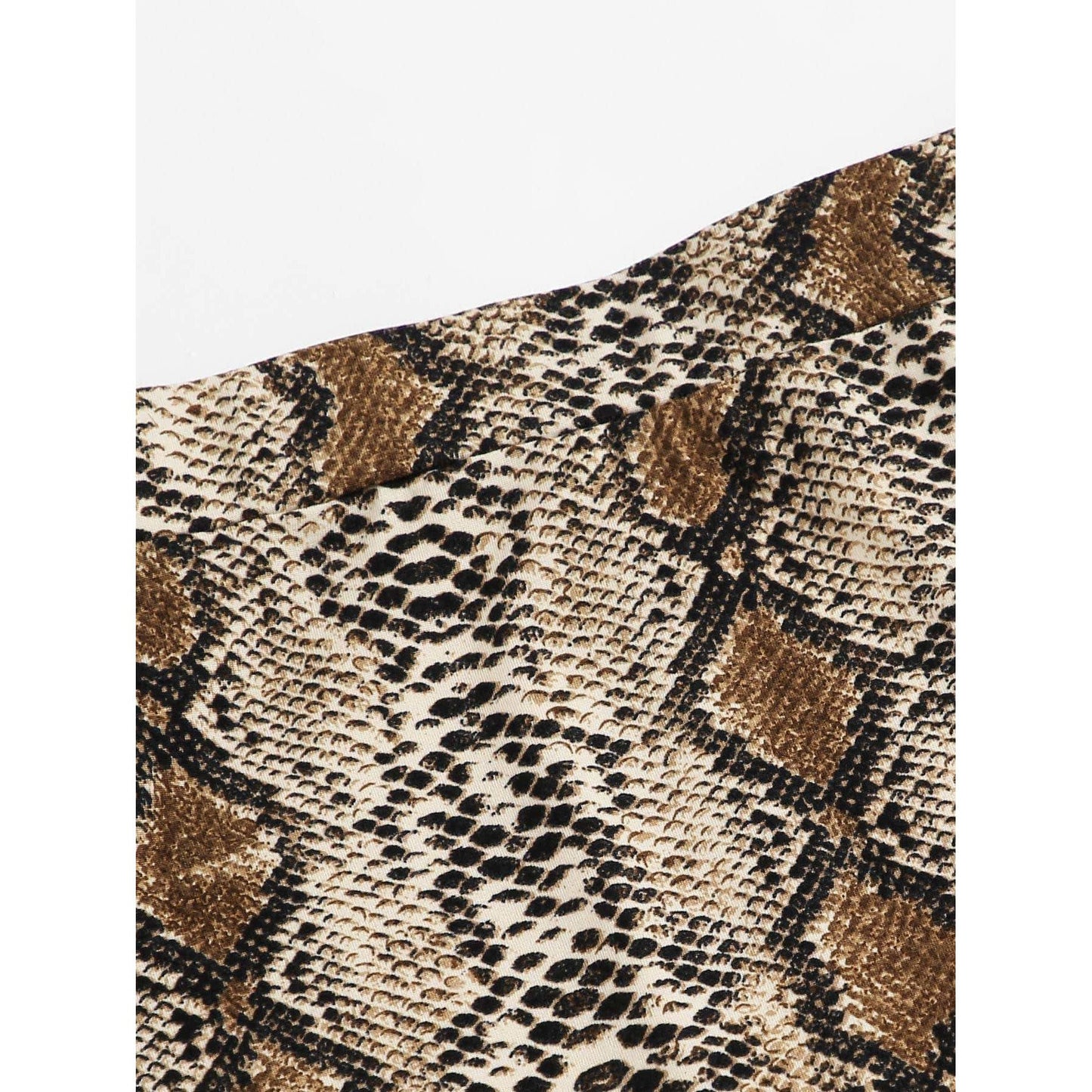 Split Hem Snakeskin Pencil Skirt