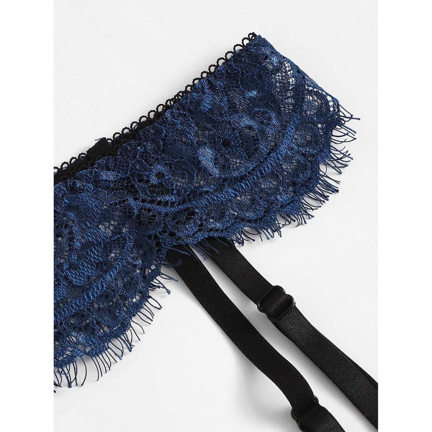 Eyelash Lace Garter Lingerie Set