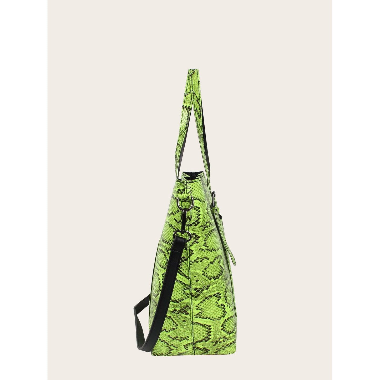 Snakeskin Print Tote Bag