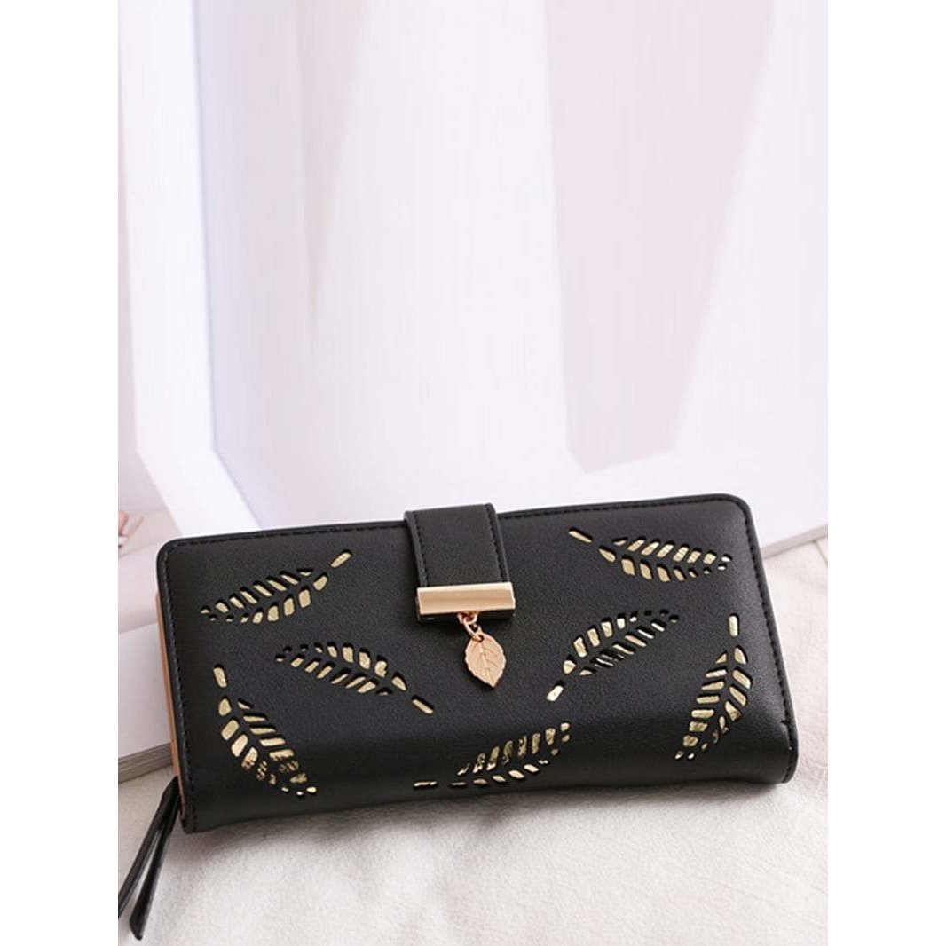 Leaf Detail Fold Over Purse