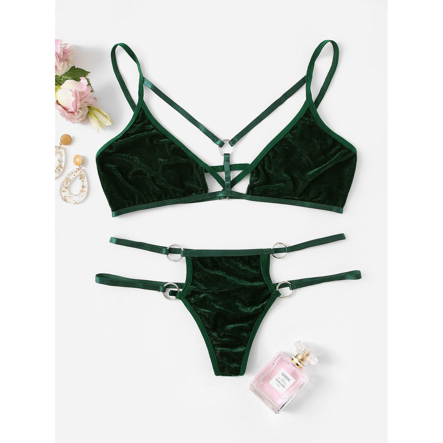 Devine Velvet Lingerie Set