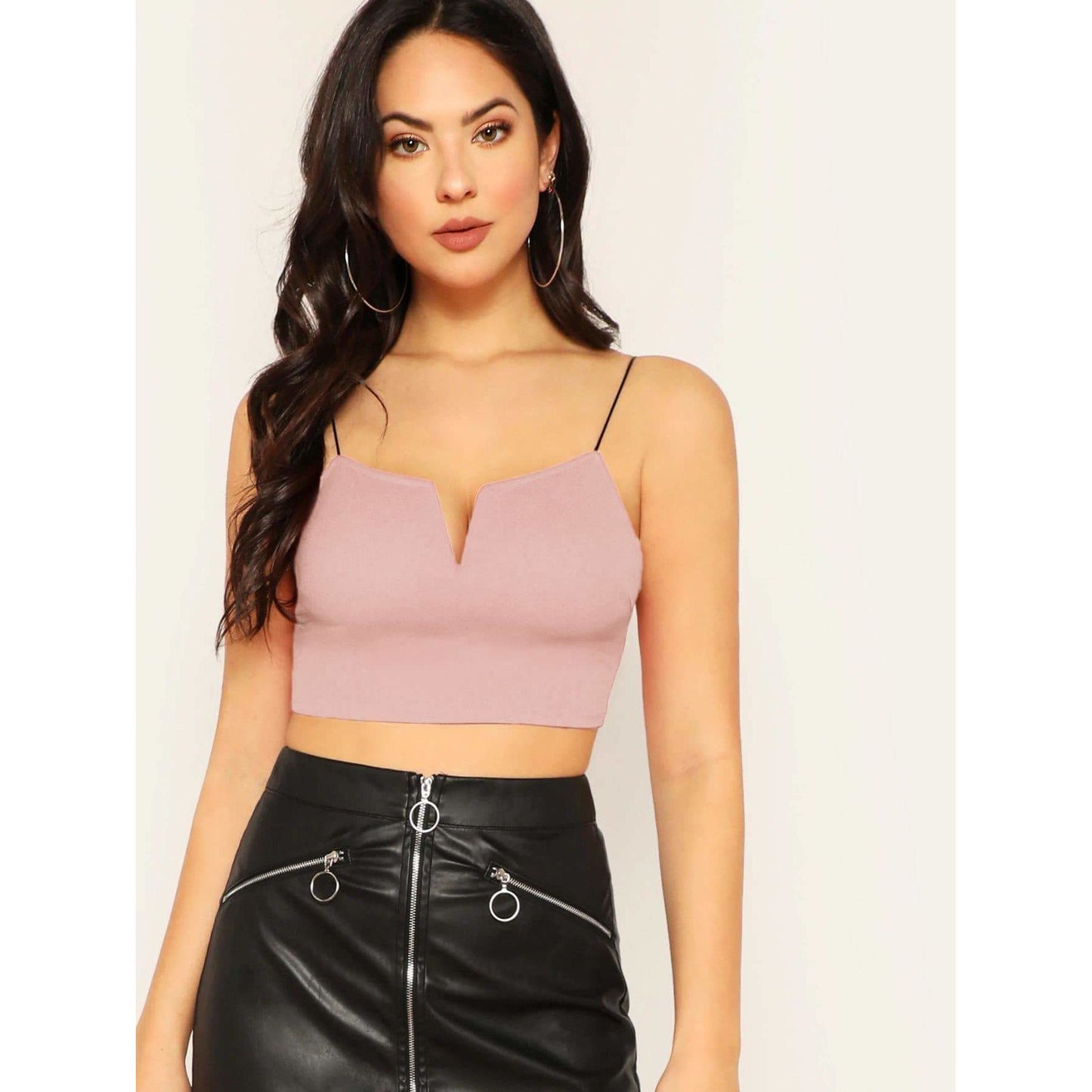 V-cut Cropped Cami