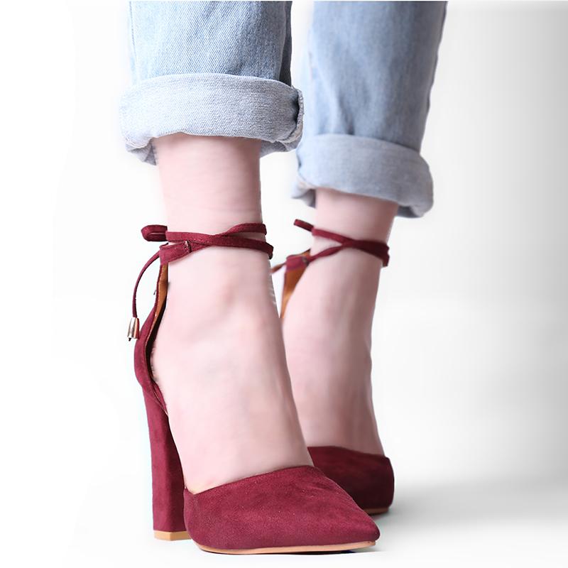 Sarah Retro Ankle Strap Stiletto