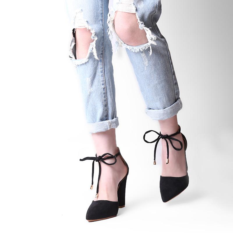 Sarah Retro Ankle Strap Stiletto