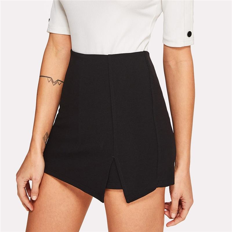 Samara Black Split Shorts