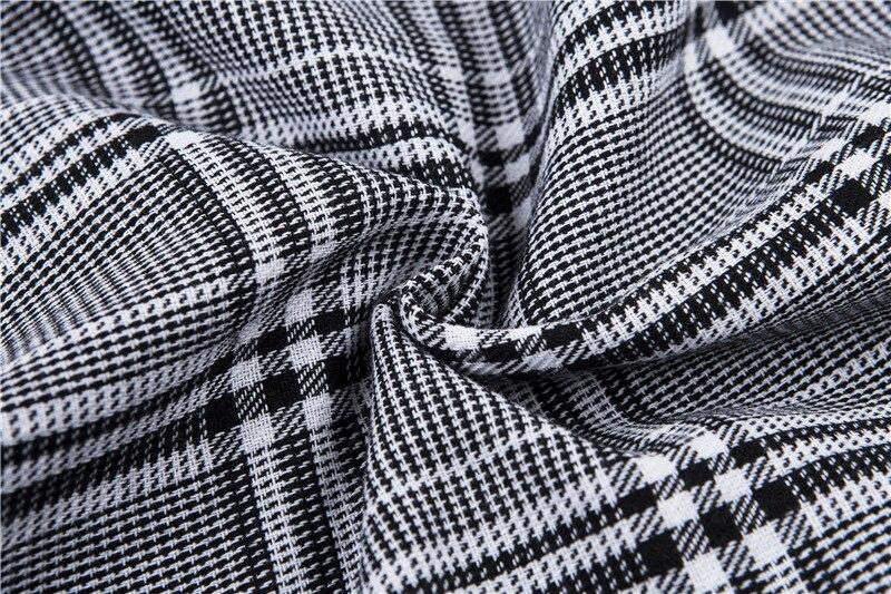 Plaid High Waisted Overalls