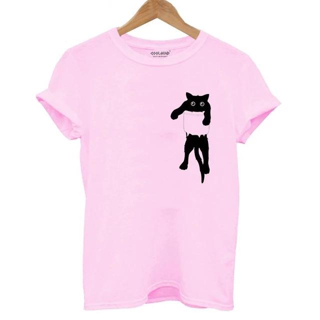 Black Cat Pocket T-Shirt