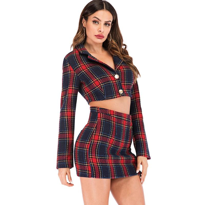 Lucy Plaid Two Piece Set