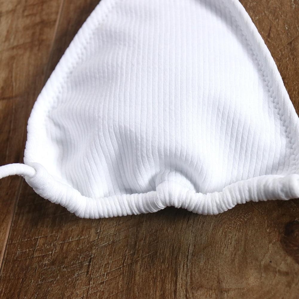 Ribbed Stringy Micro Bikini Set