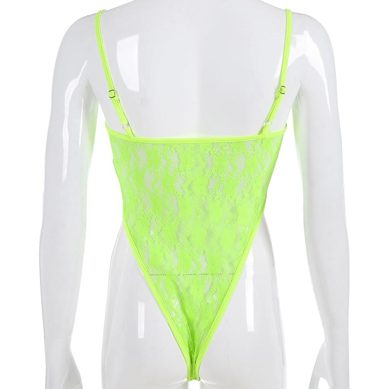 Neon Sheer Lace Bodysuit