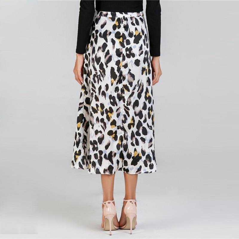 Waist Knot Leopard Print Midi Skirt