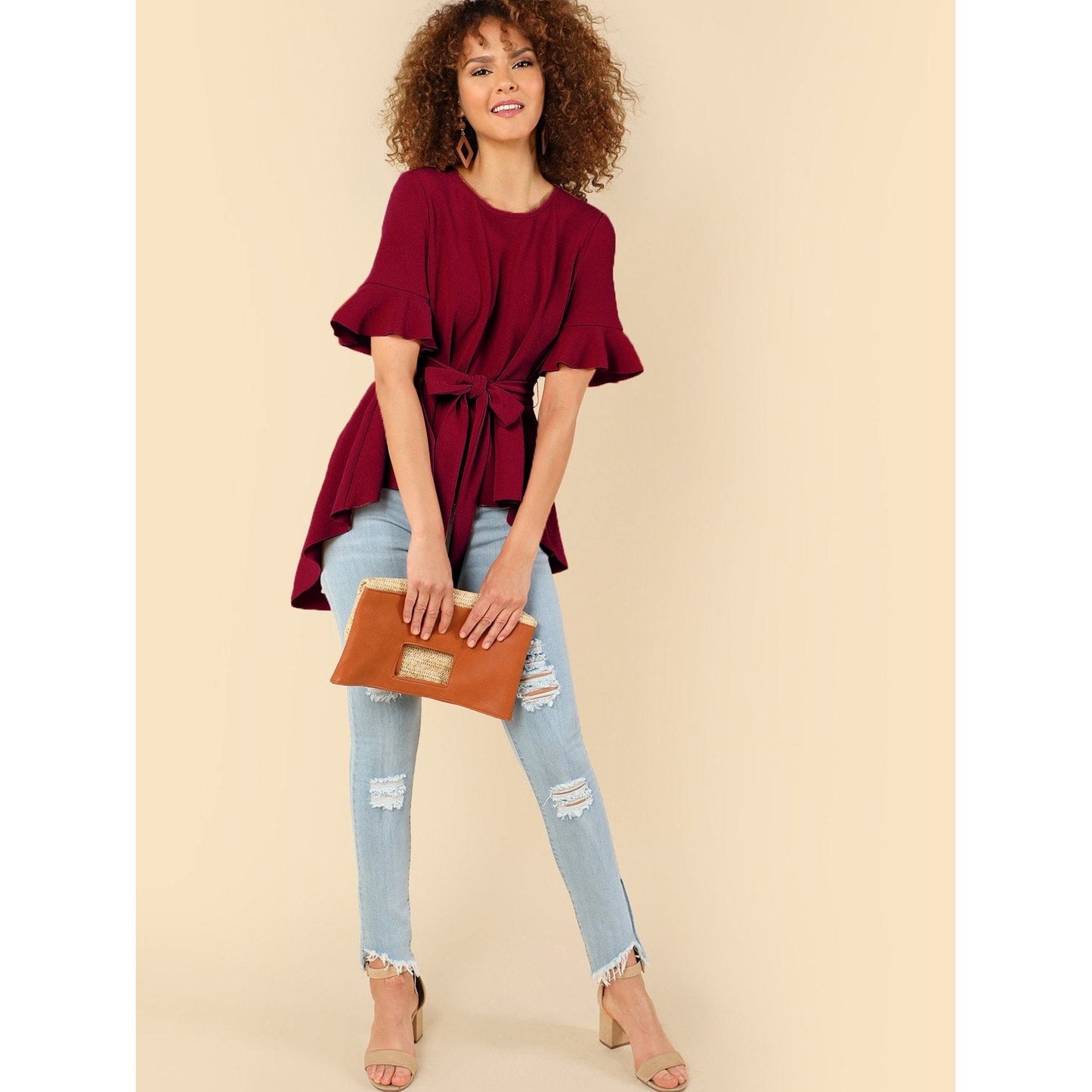 Ruffle Sleeve Top