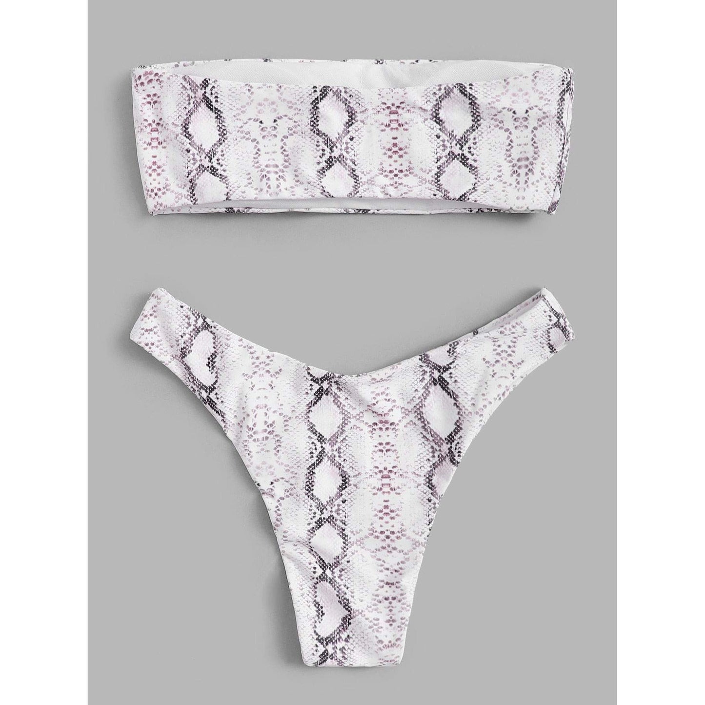 Ellie Snakeskin Bandeau Bikini Set