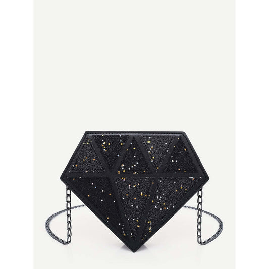 Star Glitter Detail Chain Bag
