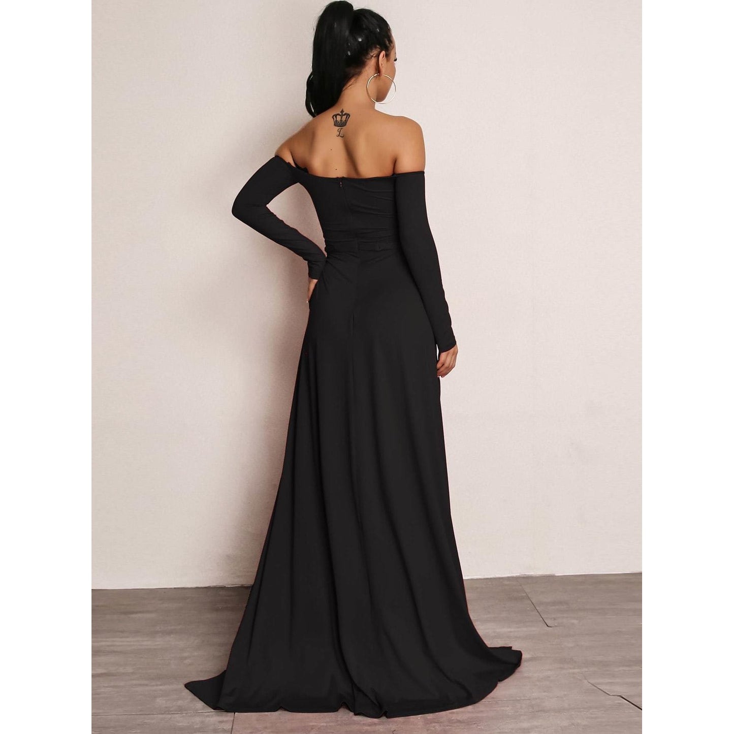 Mary High Split Maxi Dress