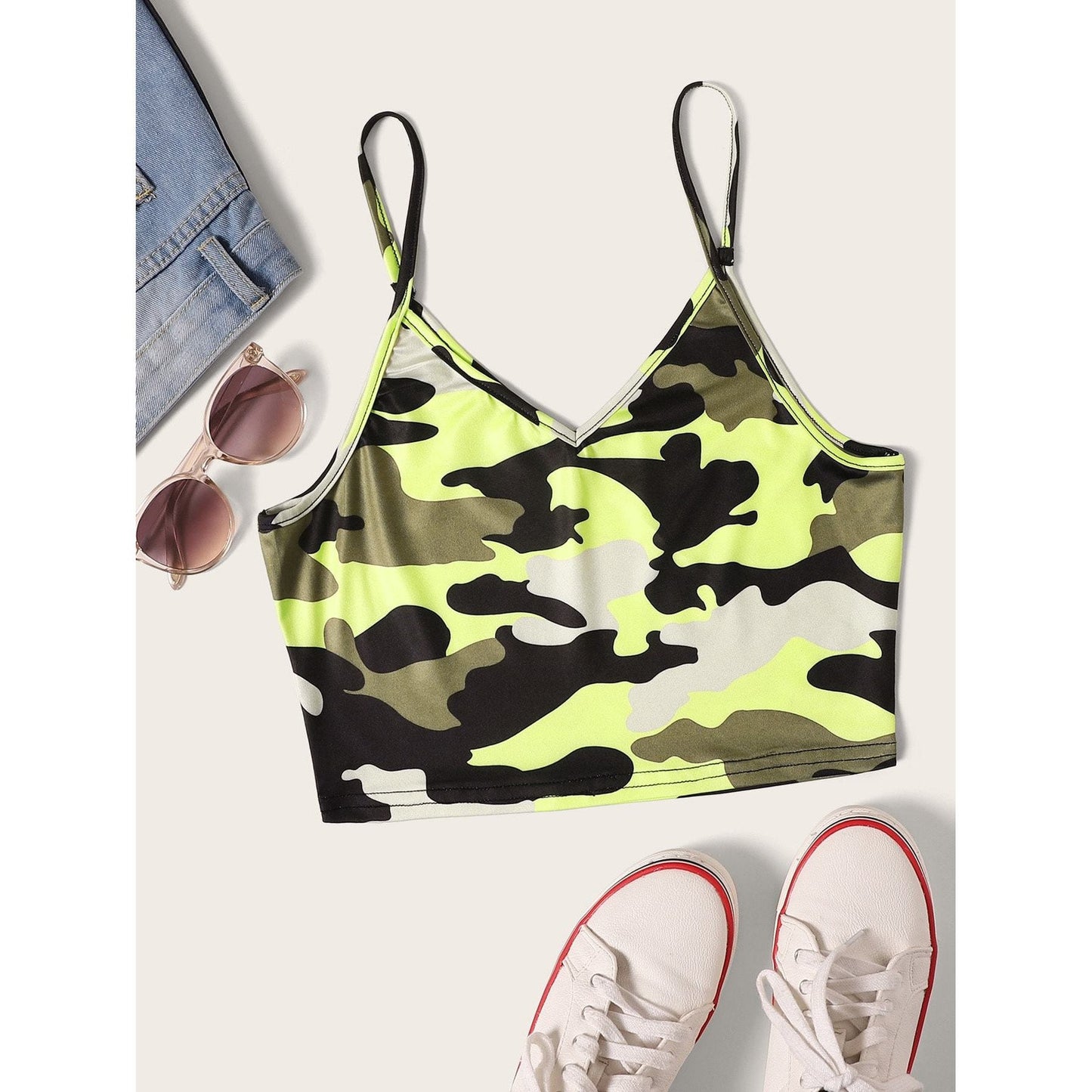 Camouflage Cropped Cami