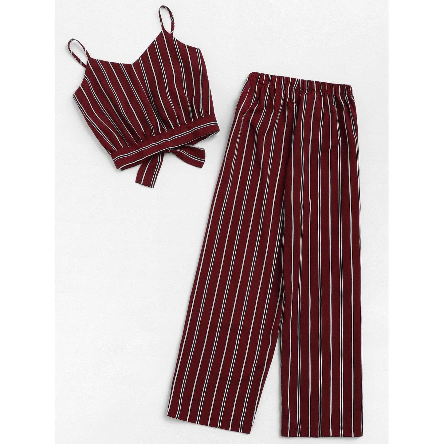 Camille Knot Back Striped Set