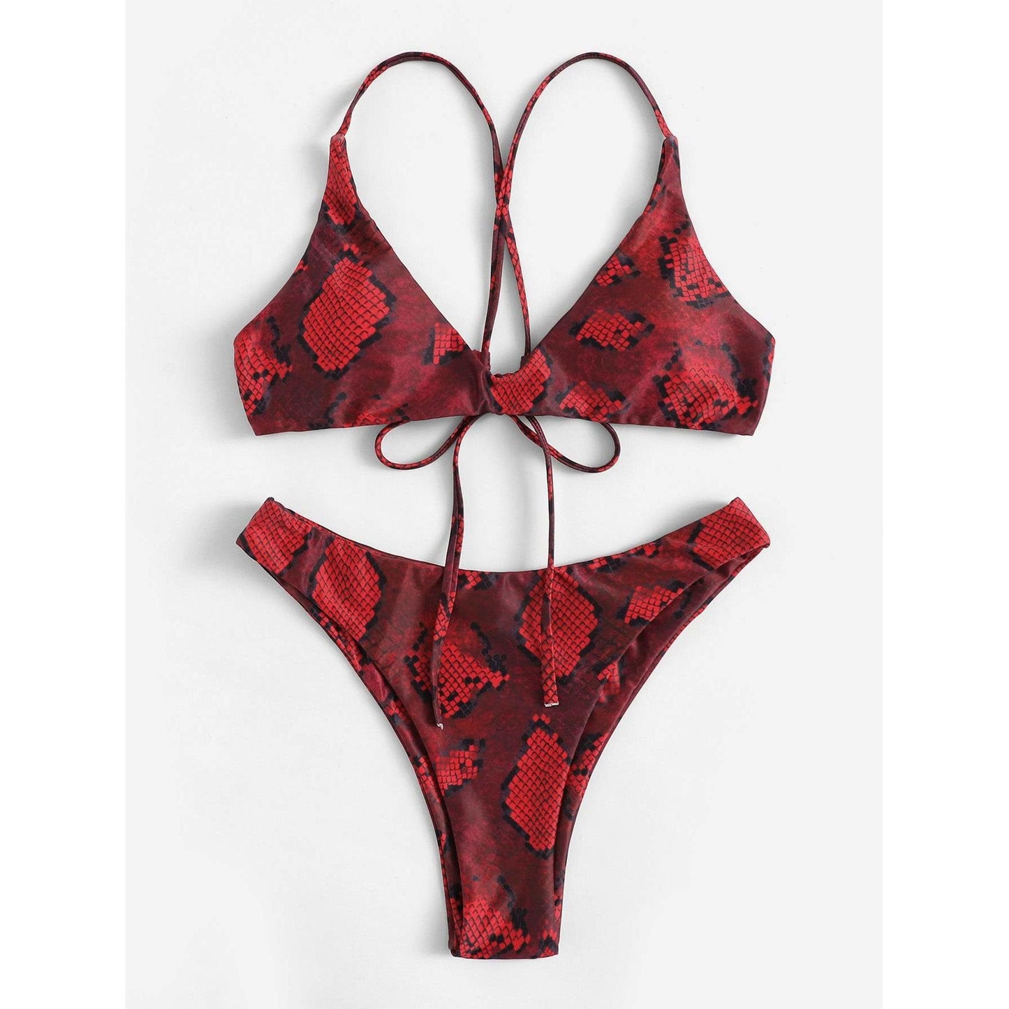 Athena Snakeskin Print Bikini Set