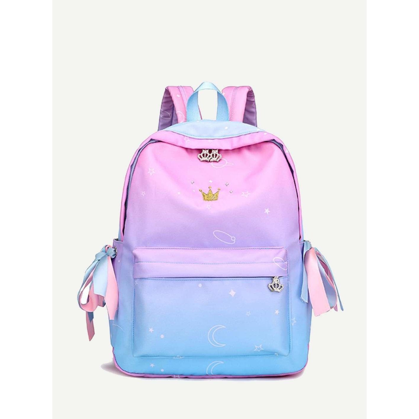 Crown Detail Bow Tie Backpack