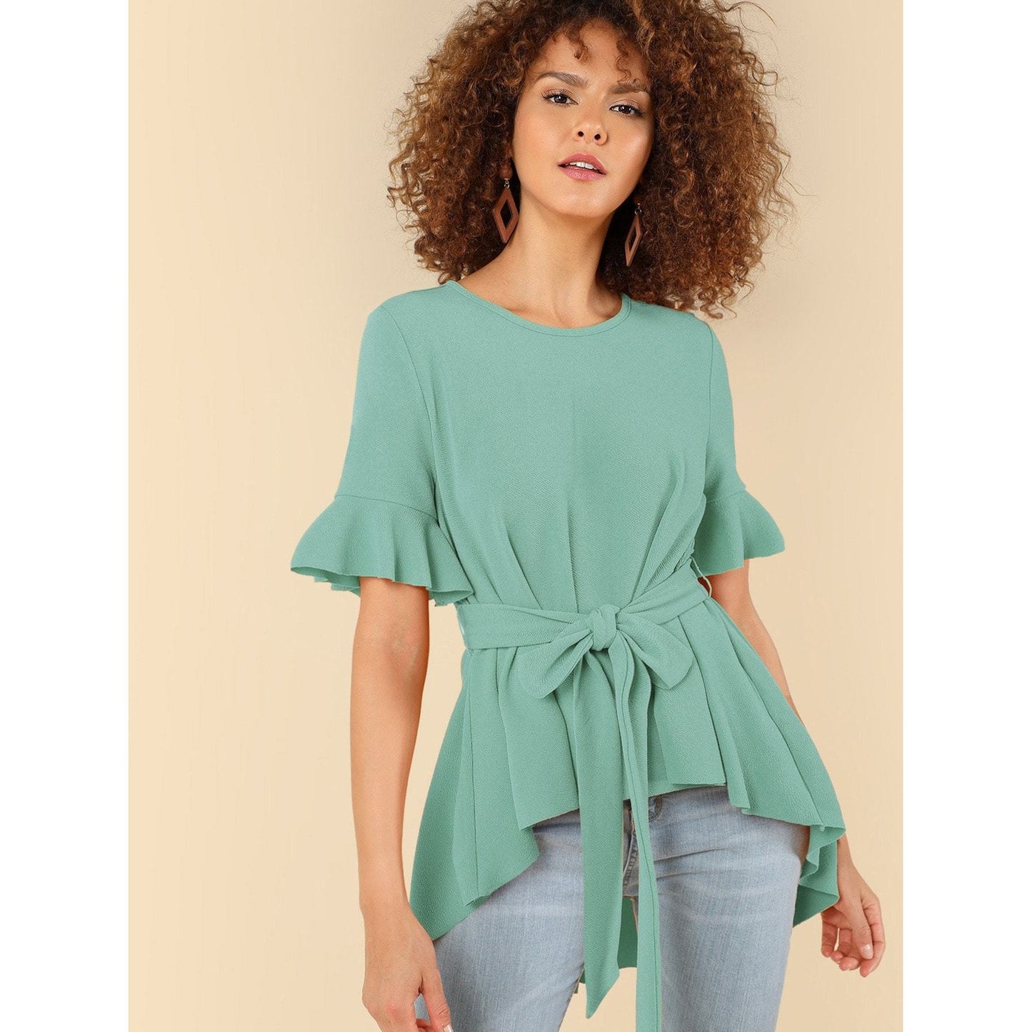 Ruffle Sleeve Top