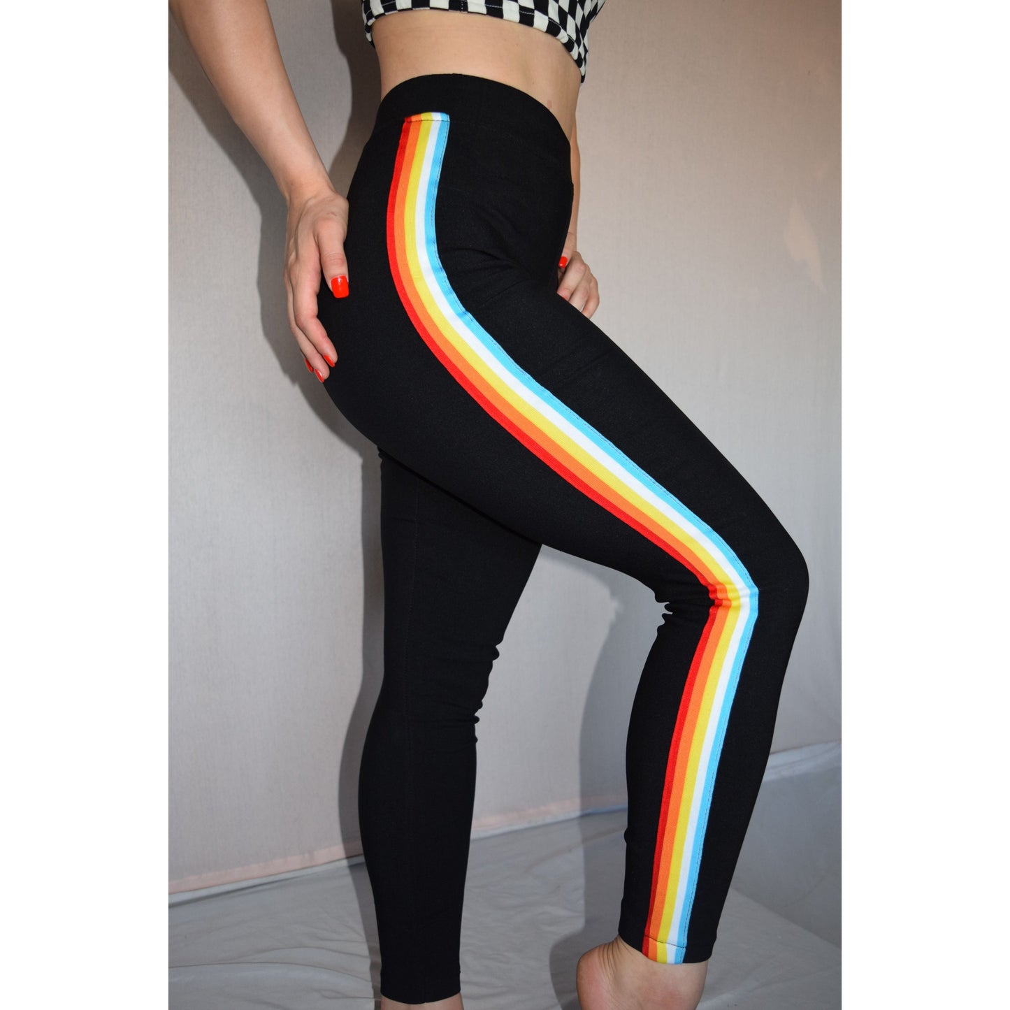 Rainbow Stripe Side Jeans