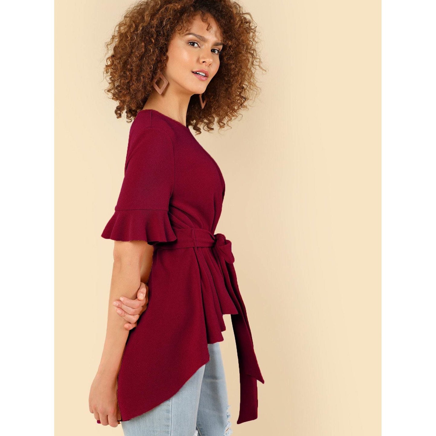 Ruffle Sleeve Top