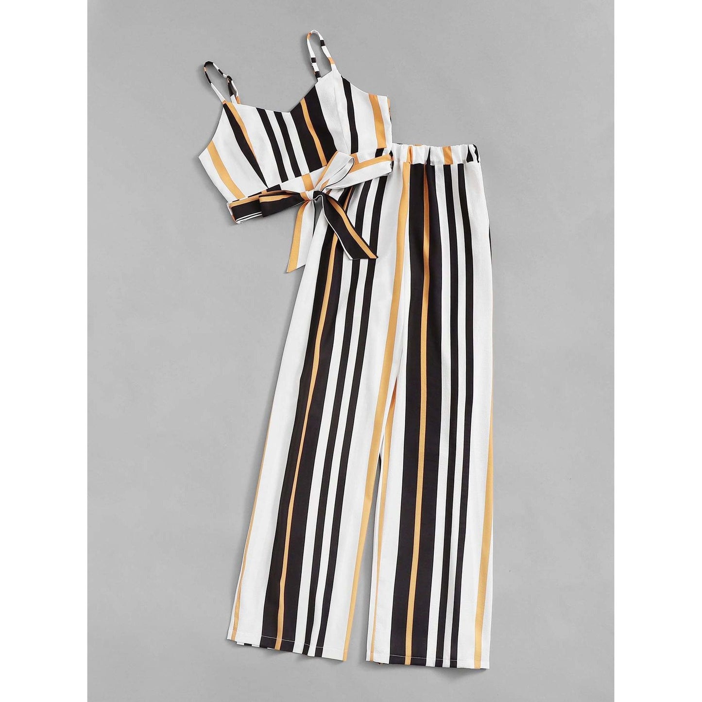 Val Striped Knot Top Set