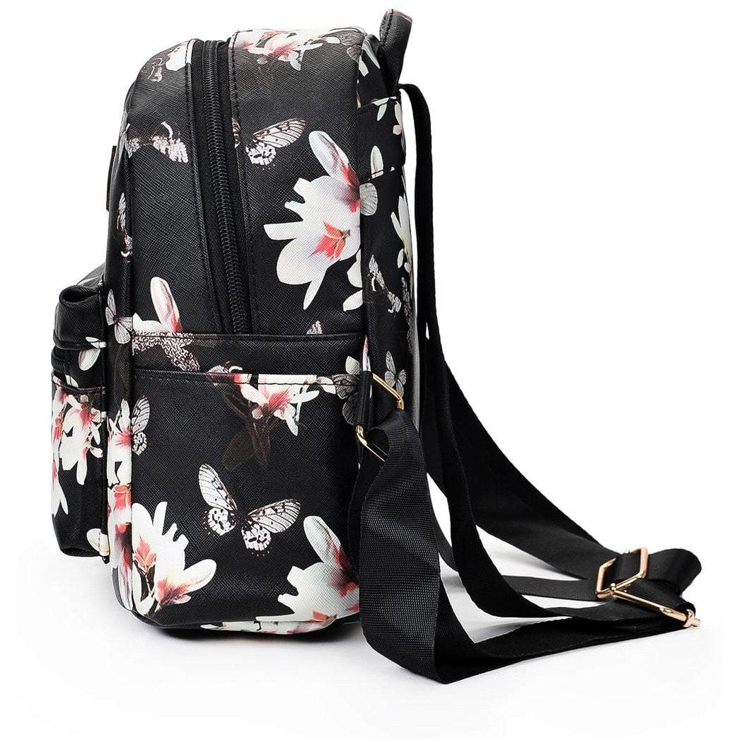 Vintage Flower Print Backpack