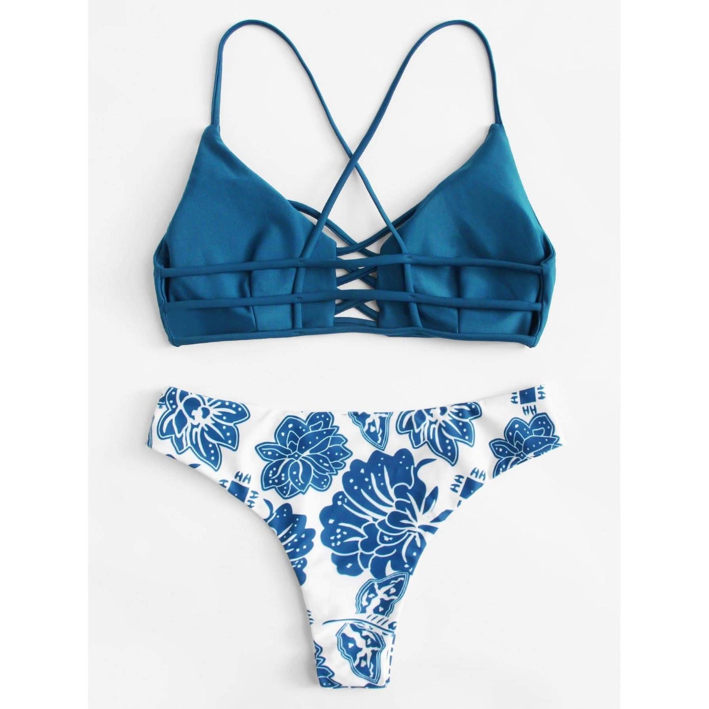 Cool Floral Pattern Bikini Set