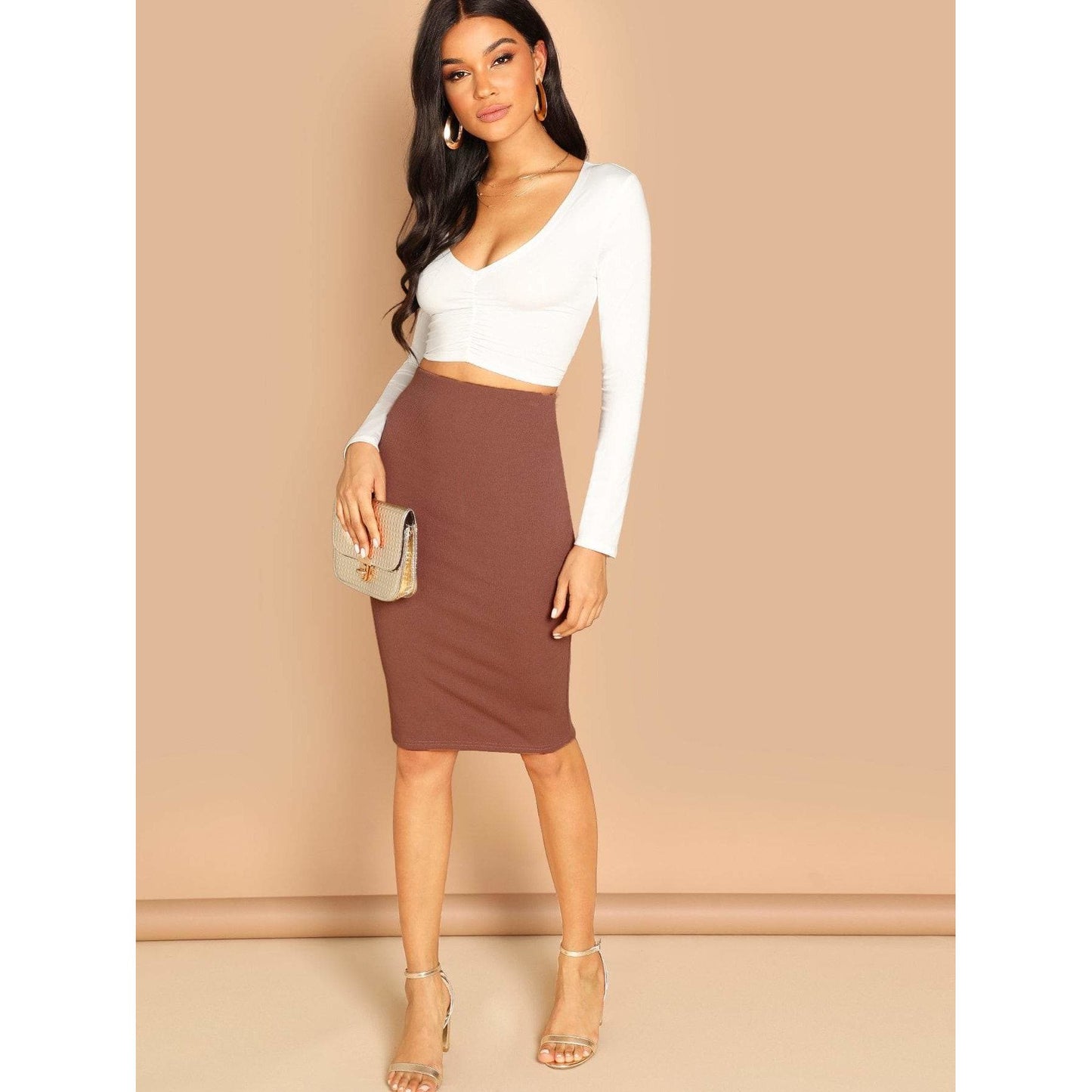 Slim Fit Pencil Skirt