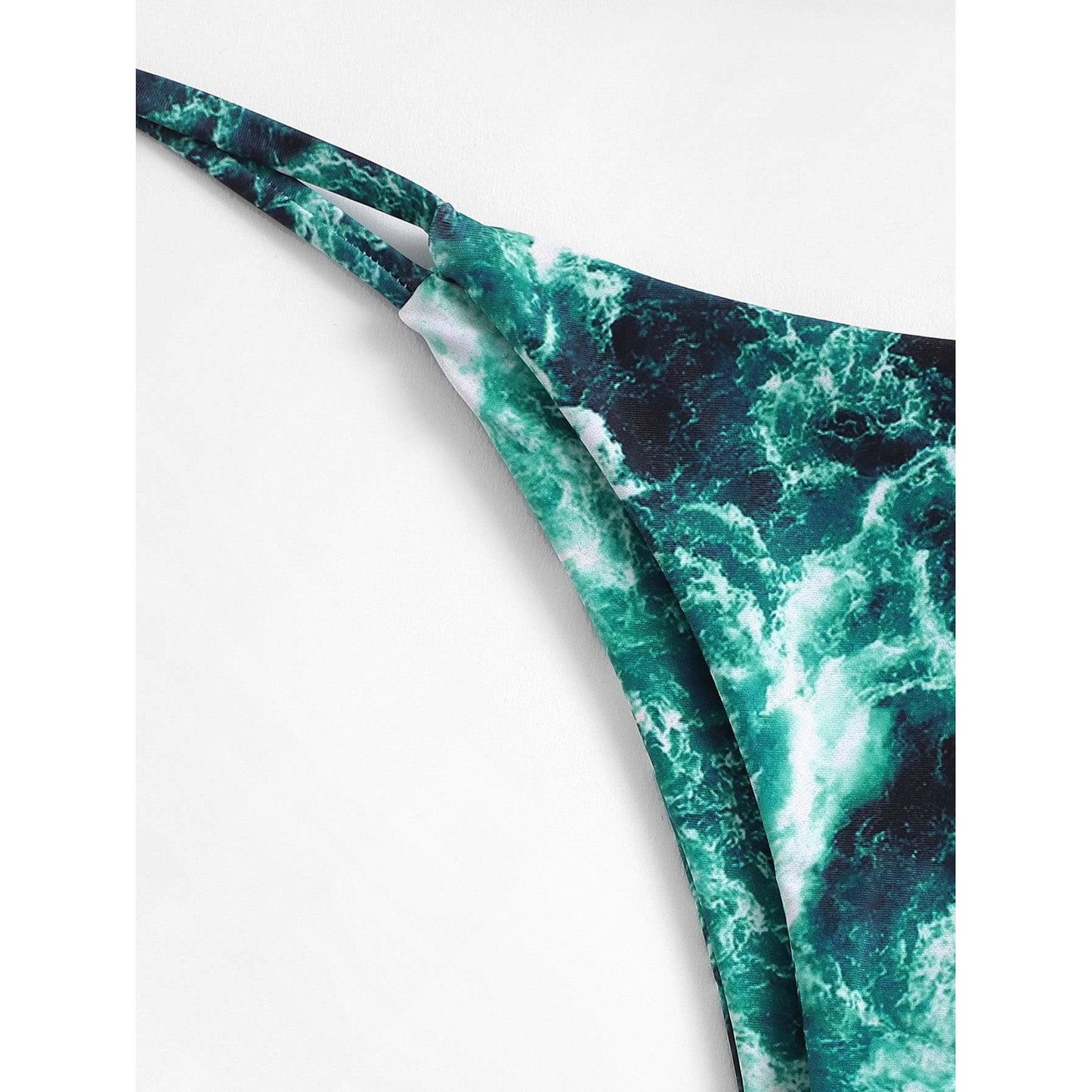 Cool Green Marble Bikini Set