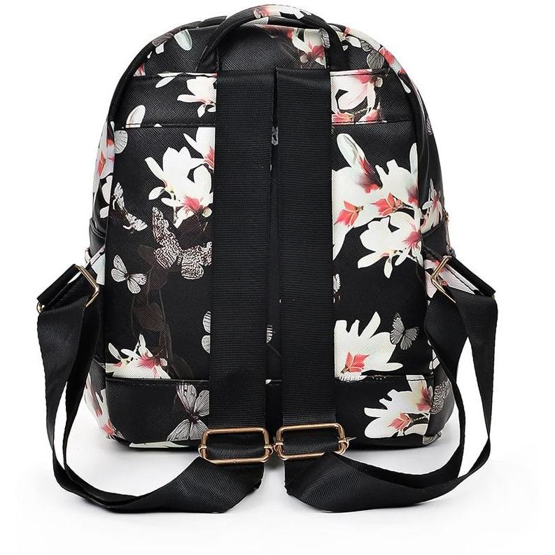 Vintage Flower Print Backpack