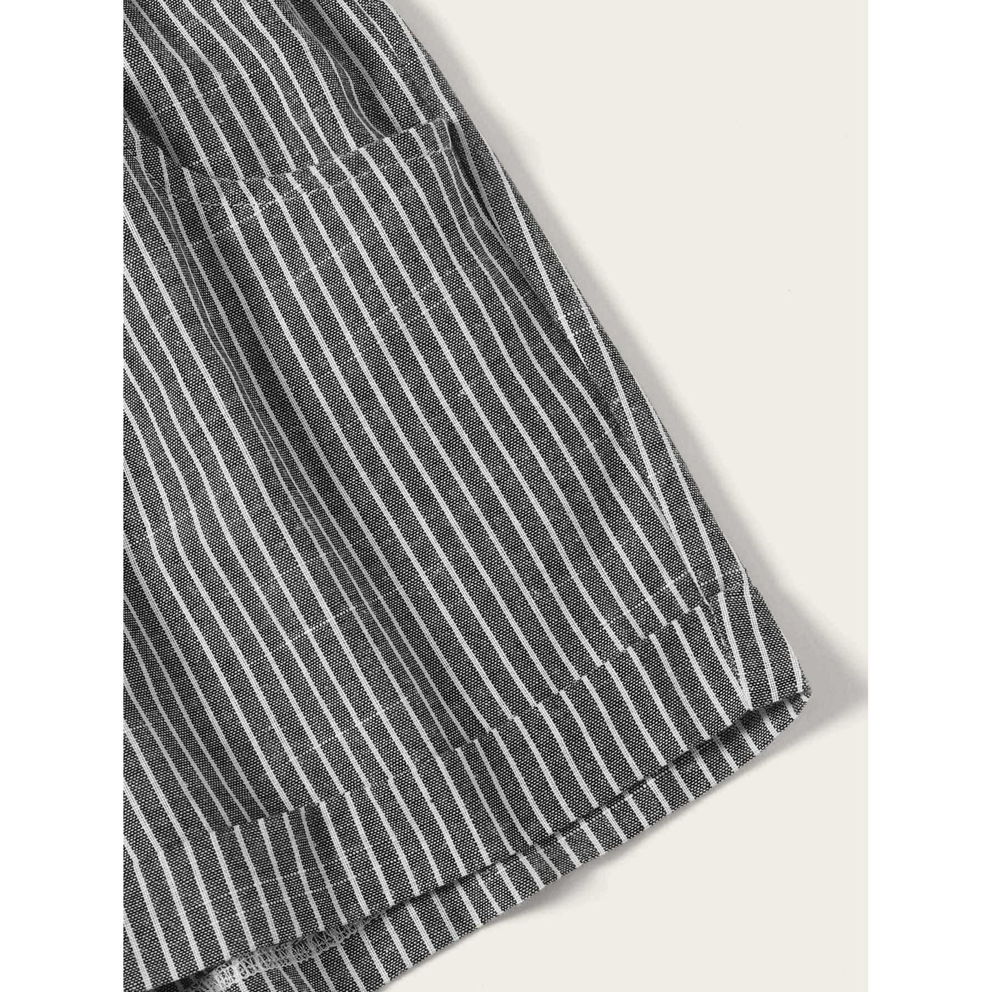 Lala Striped Self Tie Shorts