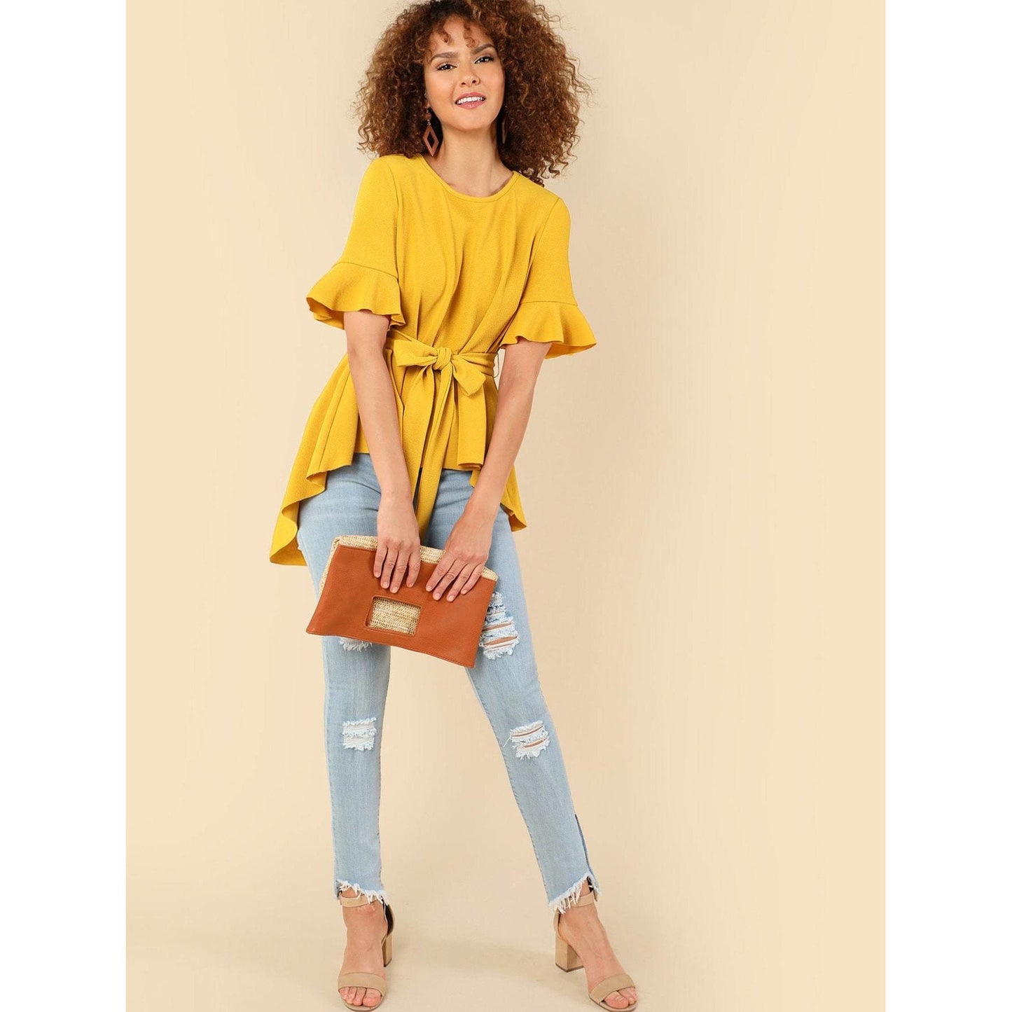 Ruffle Sleeve Top