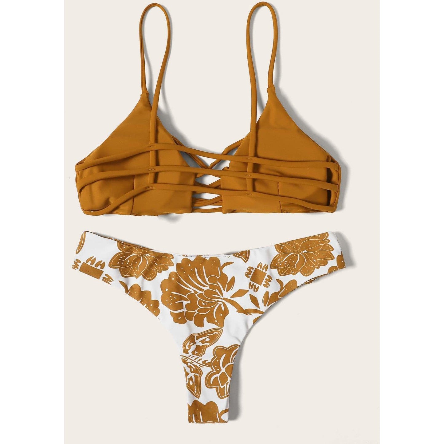 Cool Floral Pattern Bikini Set