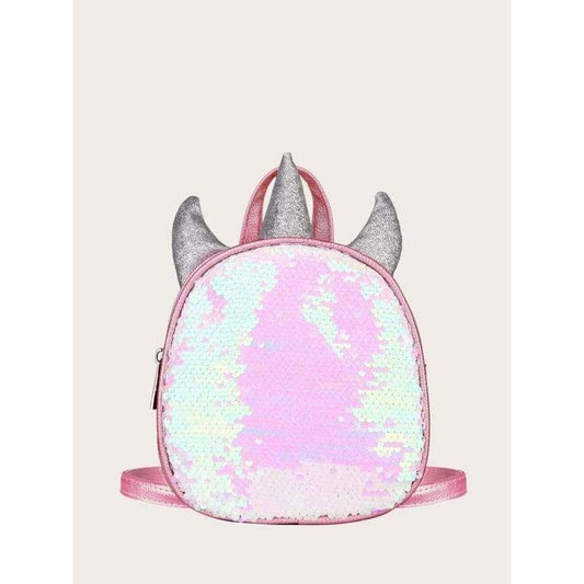 Sequins Decor Curved Top Backpack