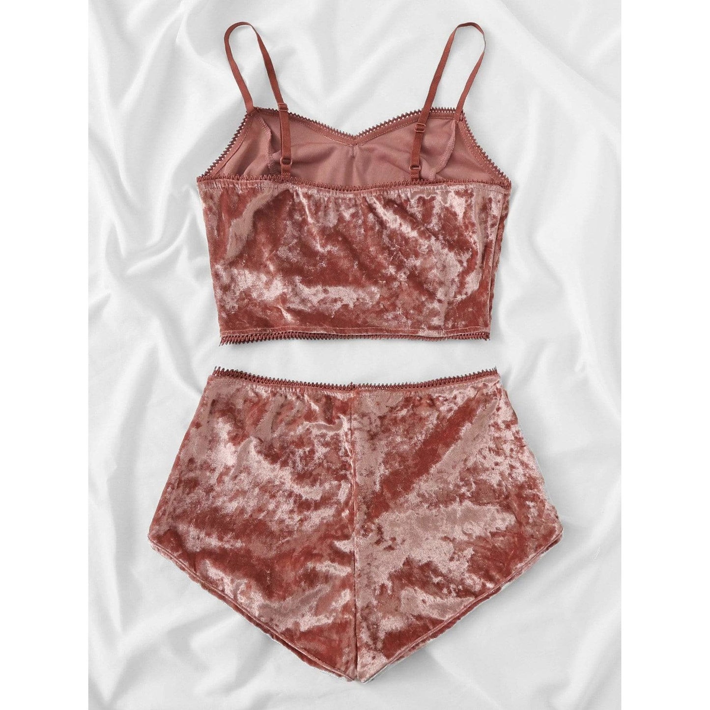 Marilyn Bow Velvet Cami Pajama Set