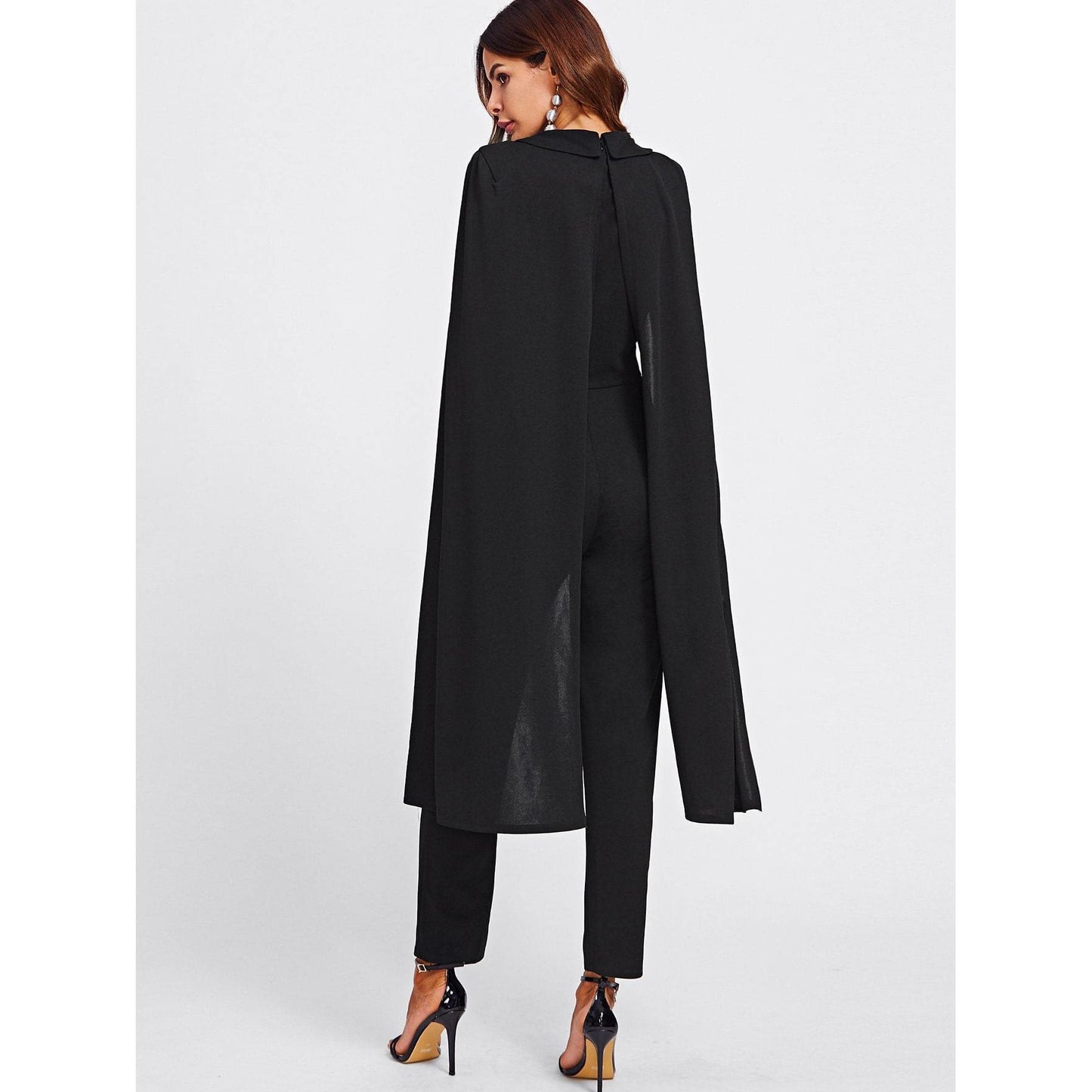 Too Much For You Split Cape Jumpsuit