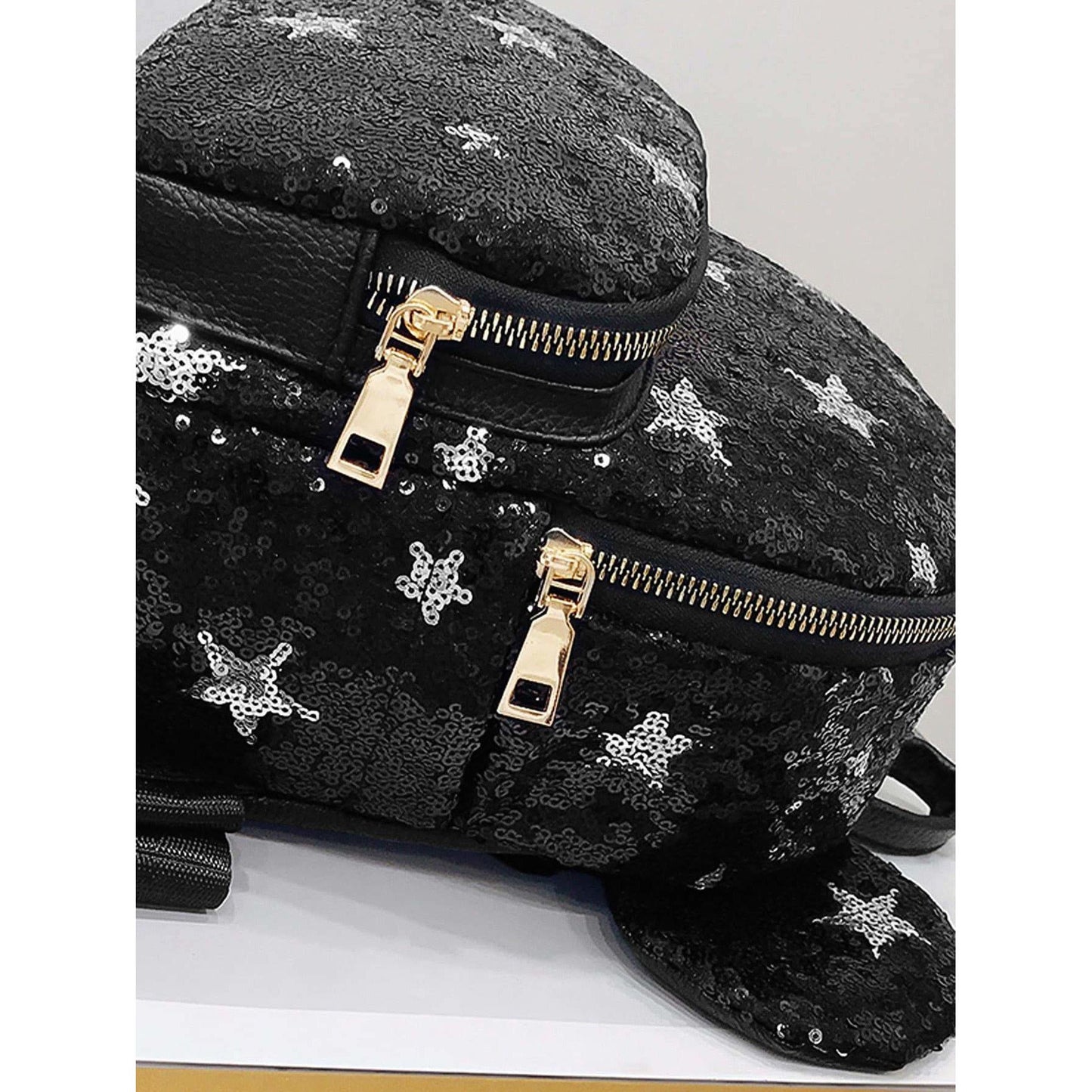 Sequins Detail Pocket Front Backpack