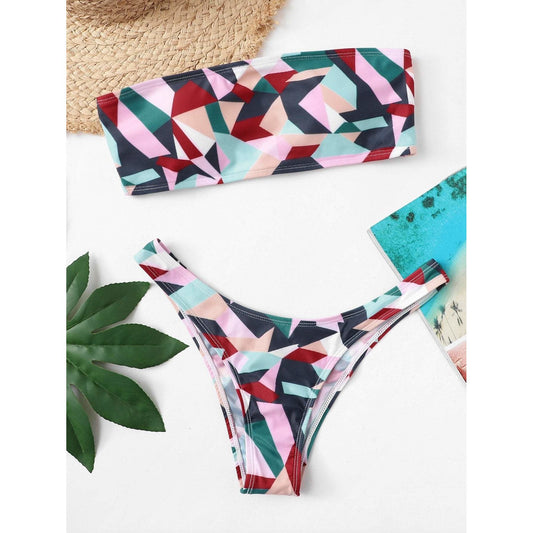 Geometric Print Bikini Set
