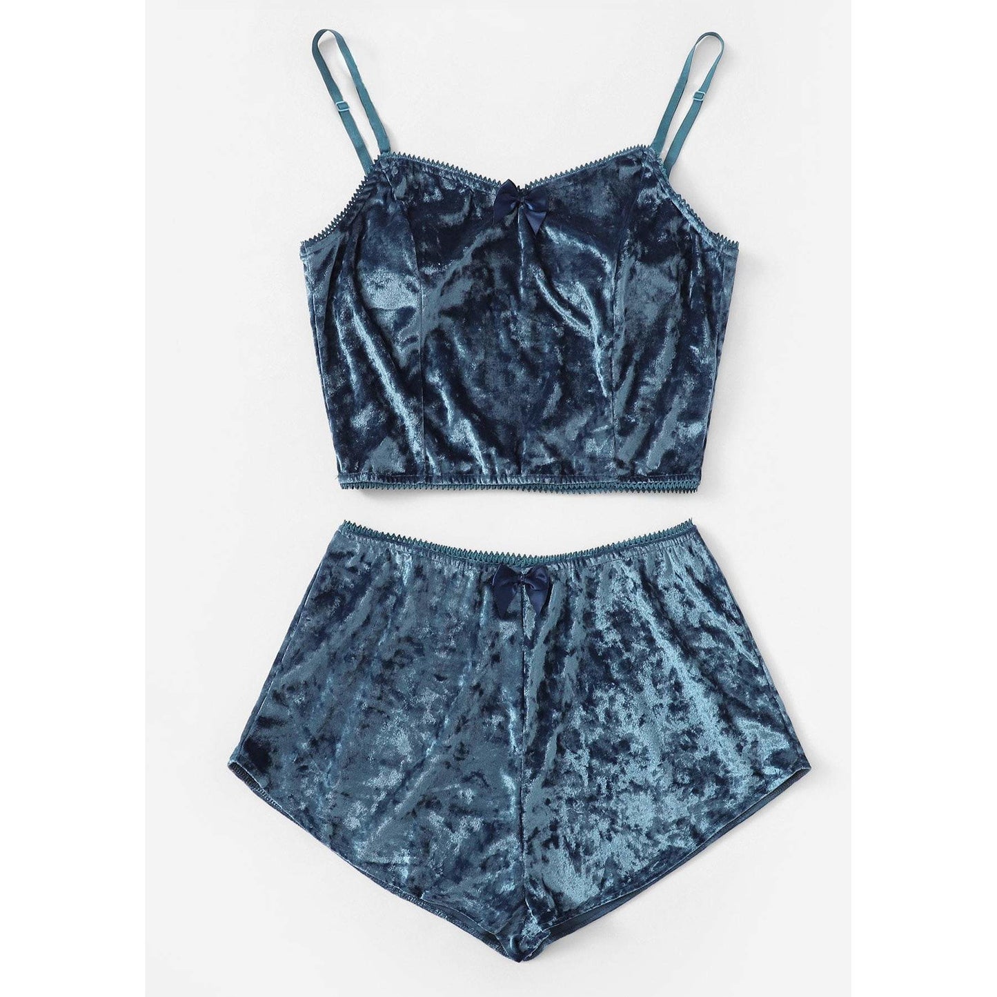 Marilyn Bow Velvet Cami Pajama Set