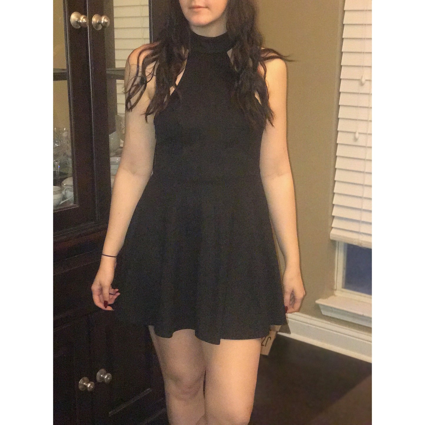 Adelaida Lace-Up Back Faux Suede Mini Dress